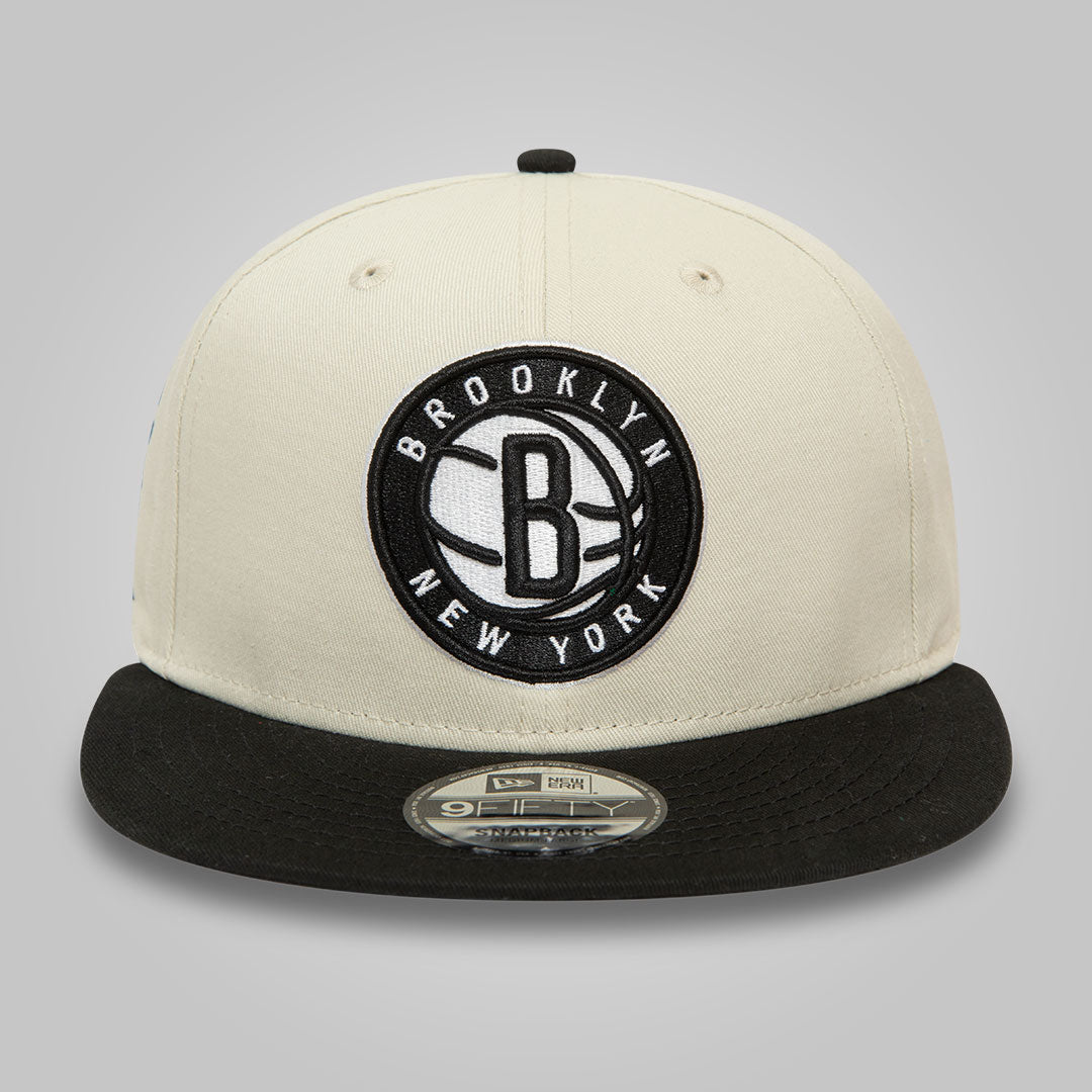 Brooklyn Nets NBA Logo Stone 9FIFTY Snapback Cap