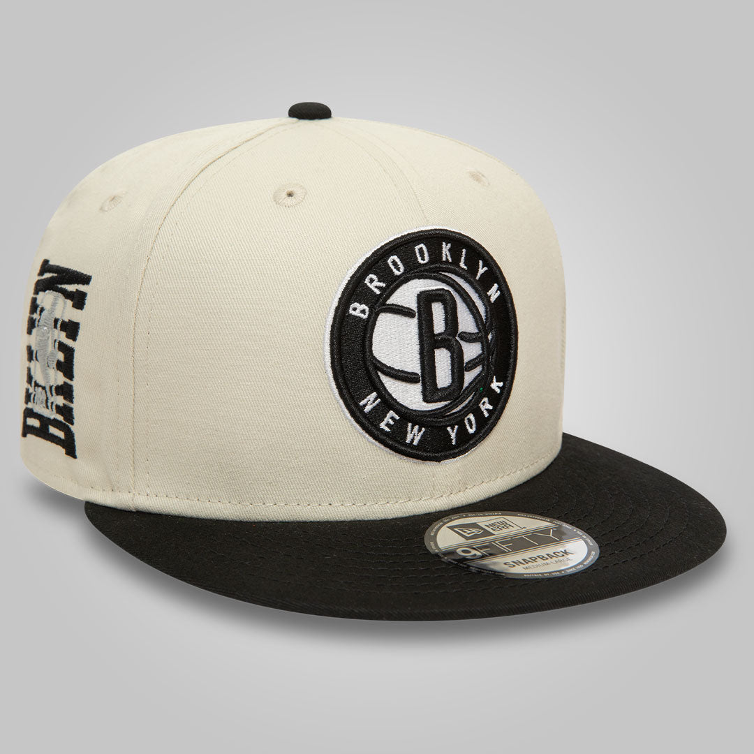 Brooklyn Nets NBA Logo Stone 9FIFTY Snapback Cap