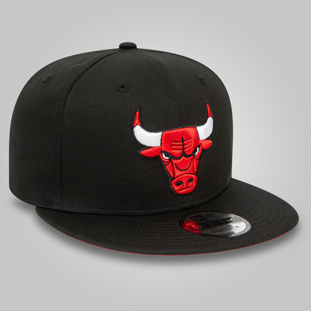 Chicago Bulls NBA Rear Logo Black 9FIFTY Snapback Cap