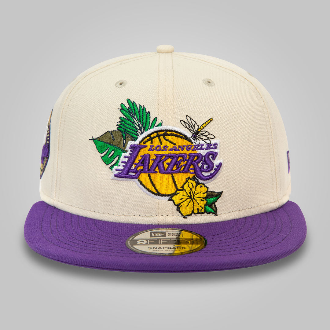 LA Lakers NBA Floral Stone 9FIFTY Snapback Cap