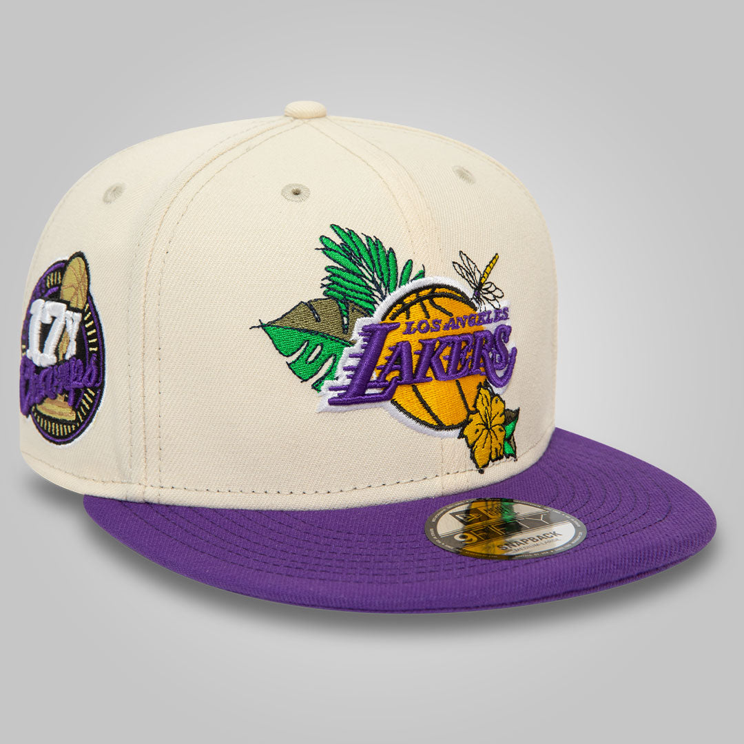 LA Lakers NBA Floral Stone 9FIFTY Snapback Cap