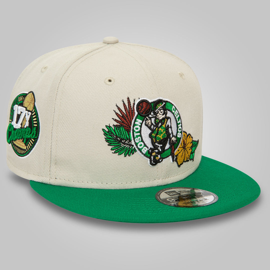 Boston Celtics NBA Floral Stone 9FIFTY Snapback Cap