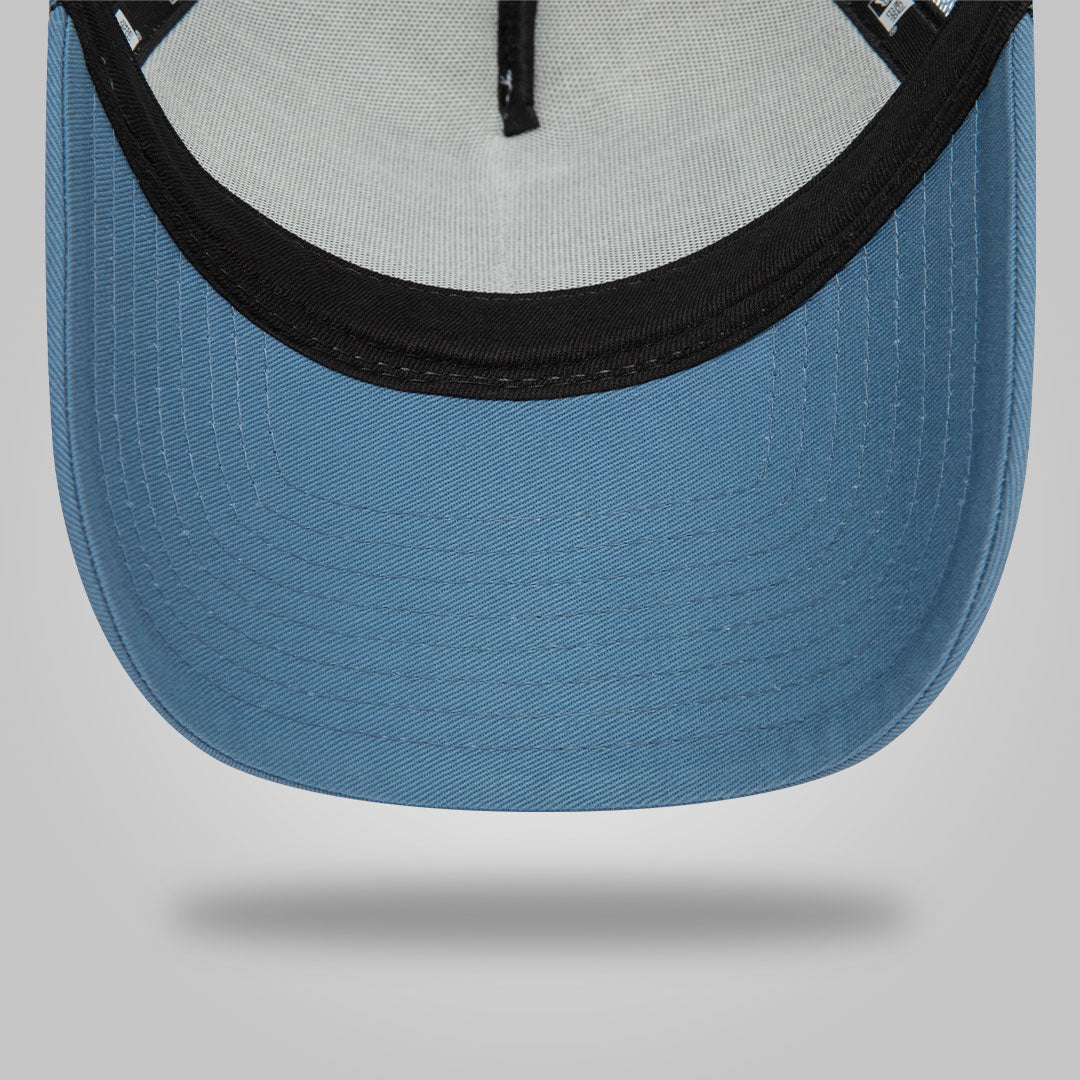 Rick And Morty Wordmark Blue A-Frame Trucker Cap