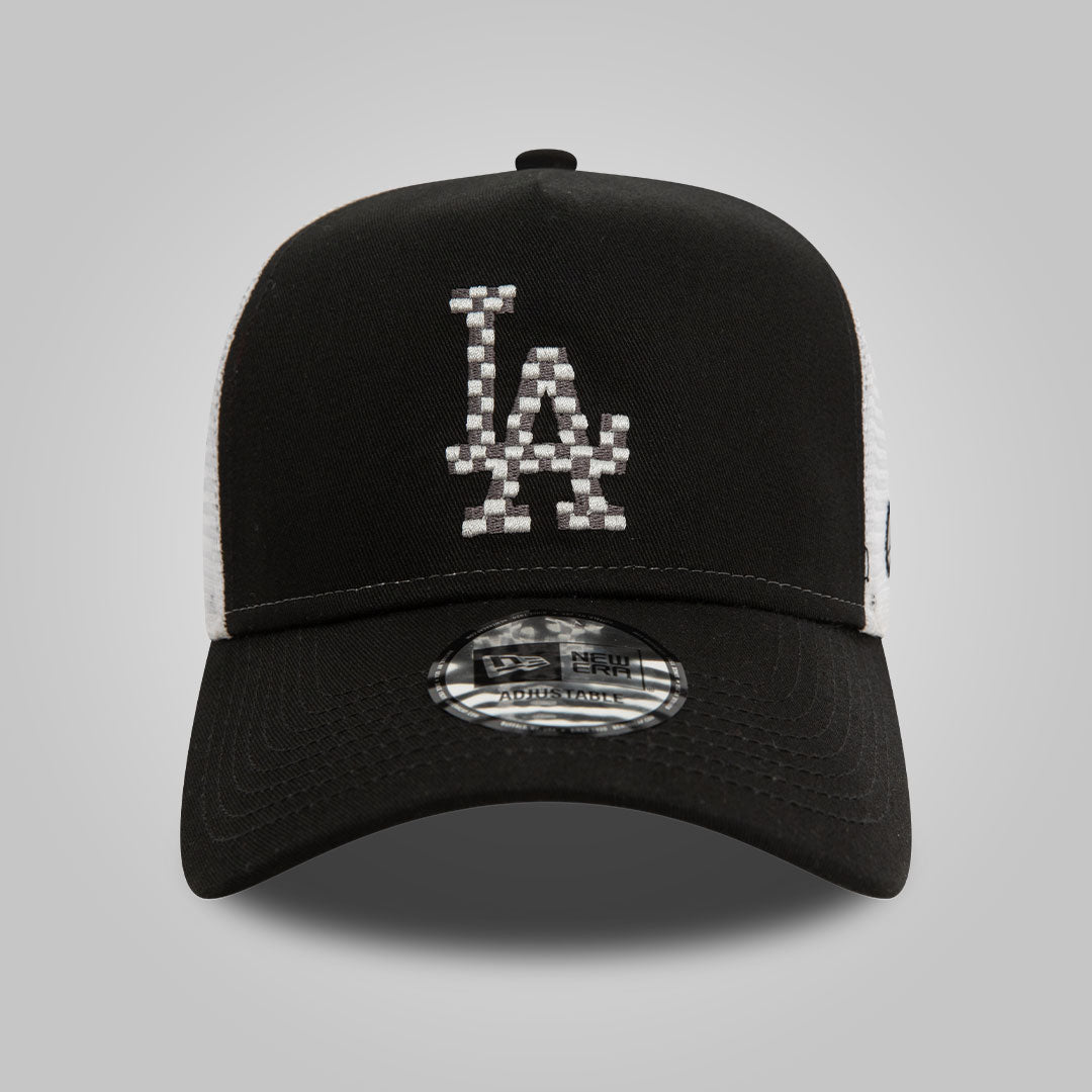 LA Dodgers Seasonal Infill Black A-Frame Trucker Cap