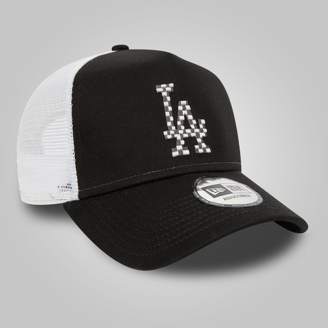 LA Dodgers Seasonal Infill Black A-Frame Trucker Cap