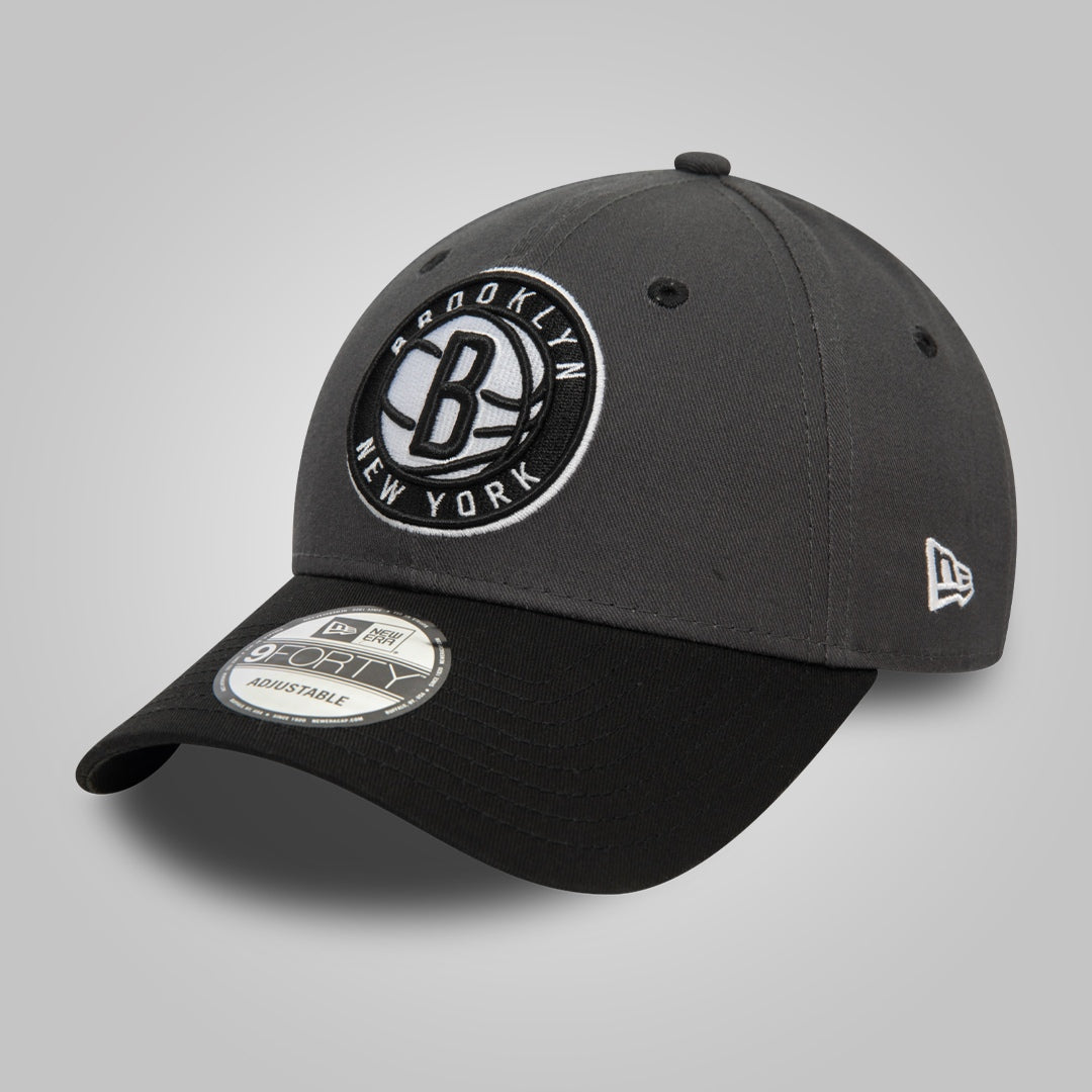 Brooklyn Nets NBA Side Patch Dark Grey 9FORTY Adjustable Cap