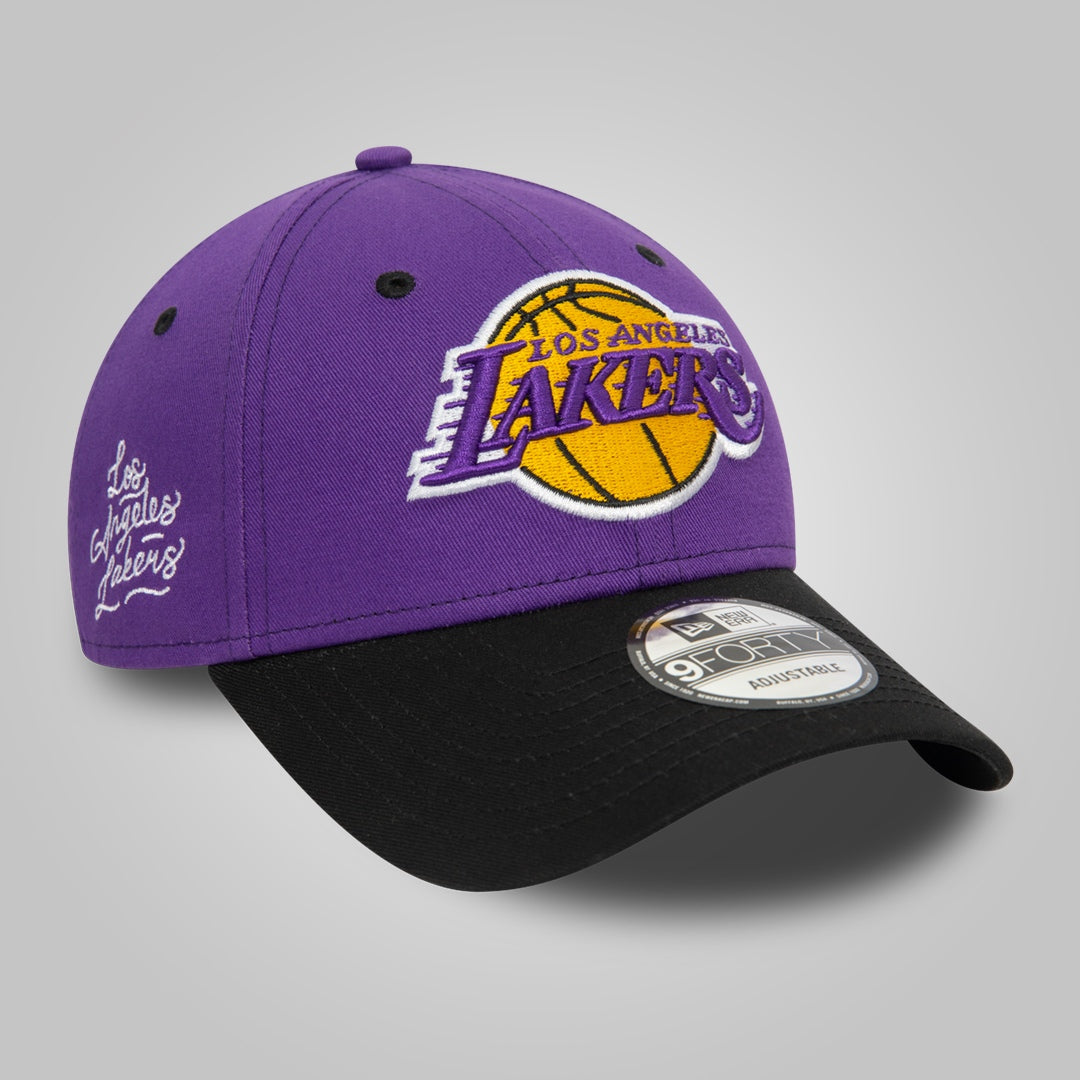 LA Lakers NBA Side Patch Purple 9FORTY Adjustable Cap