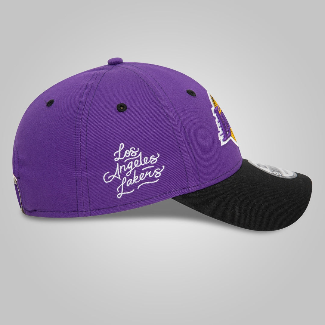 LA Lakers NBA Side Patch Purple 9FORTY Adjustable Cap