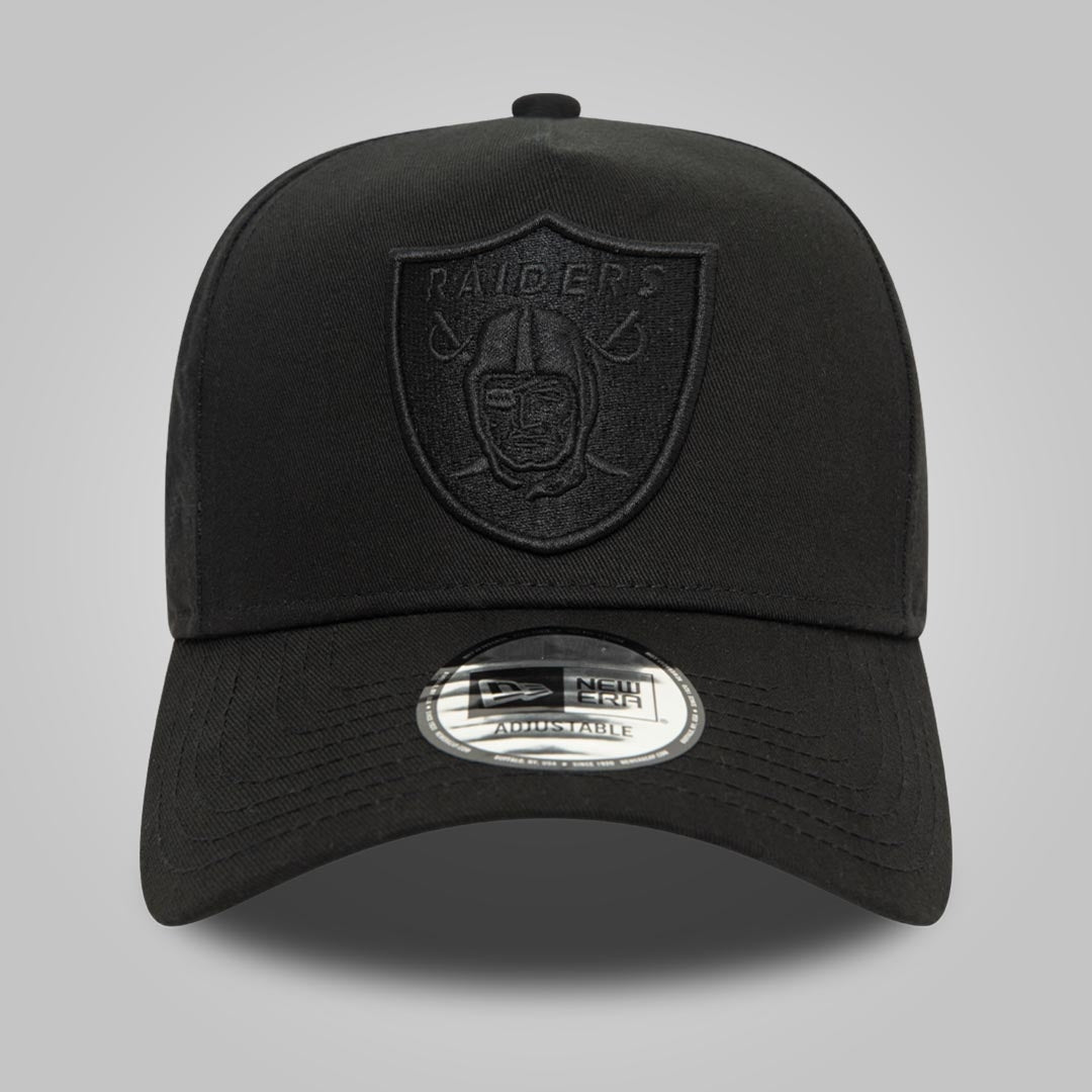 Las Vegas Raiders Monochrome Black 9FORTY E-Frame Adjustable Cap