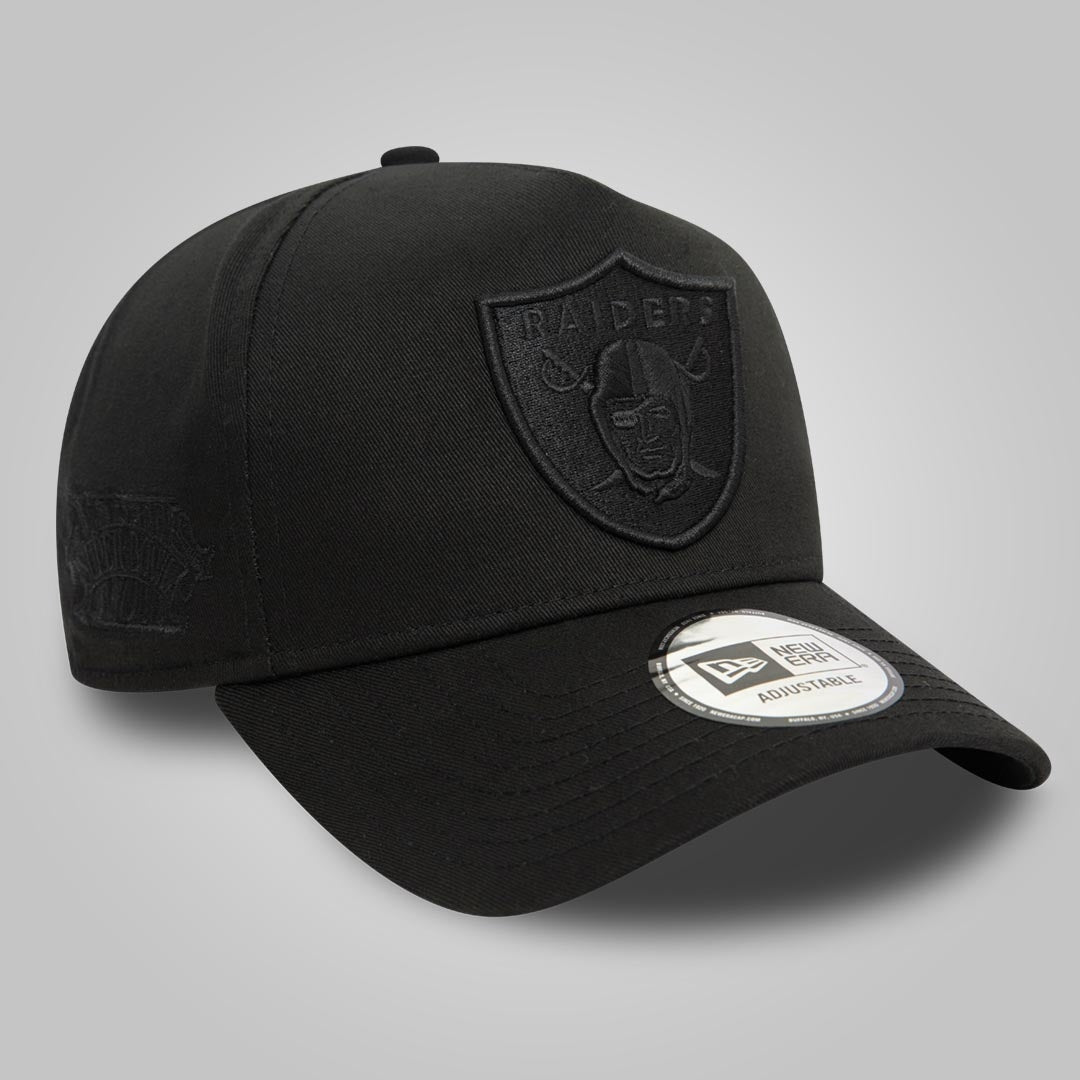 Las Vegas Raiders Monochrome Black 9FORTY E-Frame Adjustable Cap