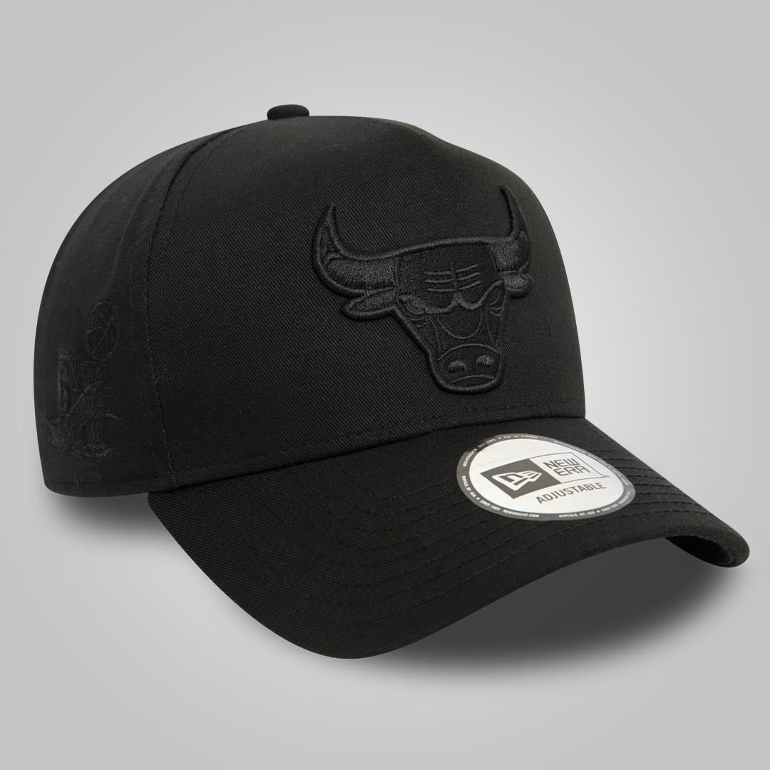 Chicago Bulls Monochrome Black 9FORTY E-Frame Adjustable Cap