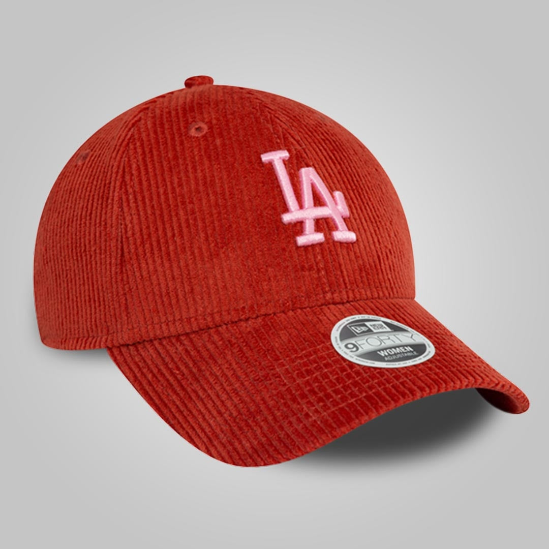 LA Dodgers Womens Cord Red 9FORTY Adjustable Cap