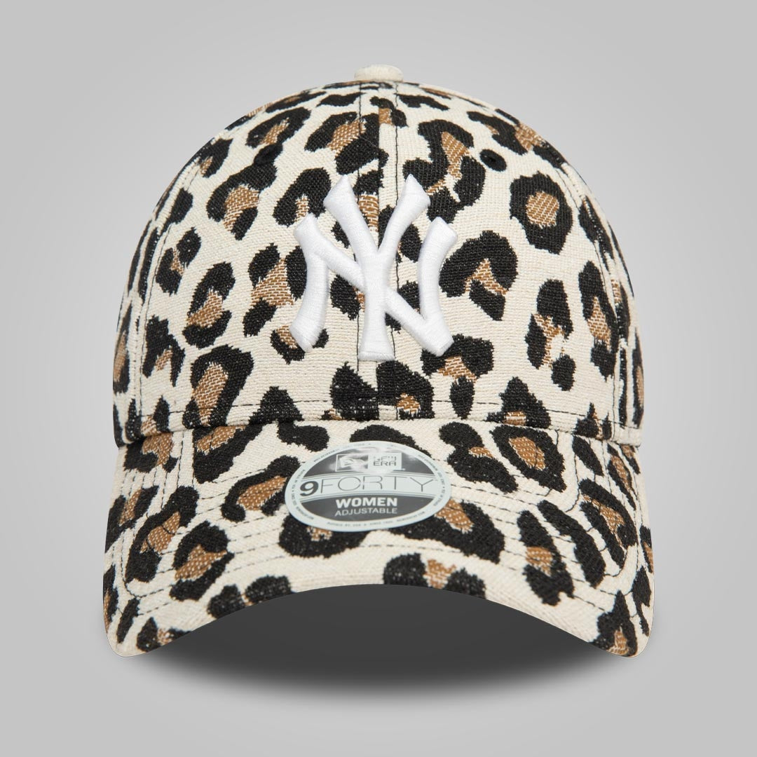 New York Yankees Womens Leopard Black 9FORTY Adjustable Cap