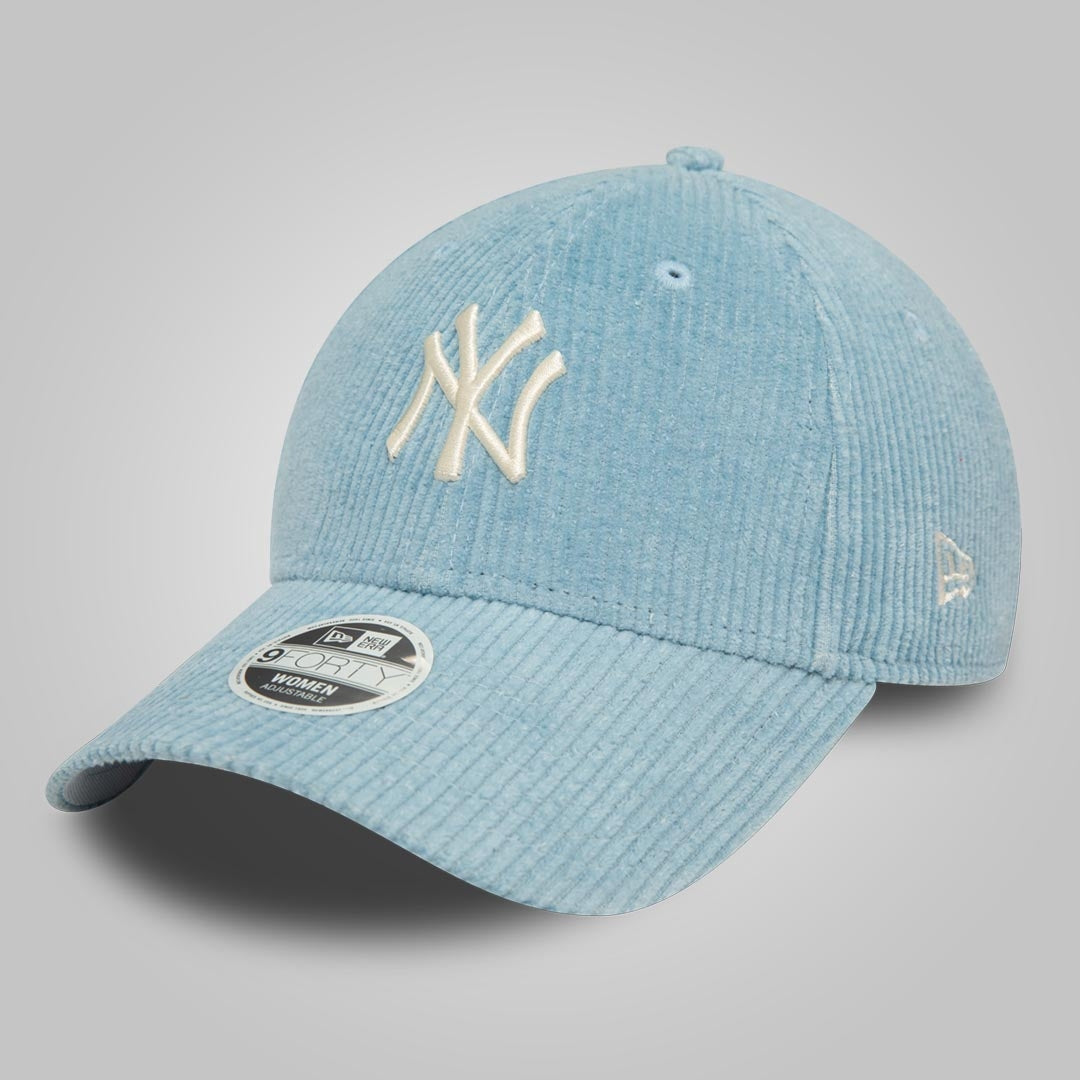 New York Yankees Womens Cord Pastel Blue 9FORTY Adjustable Cap