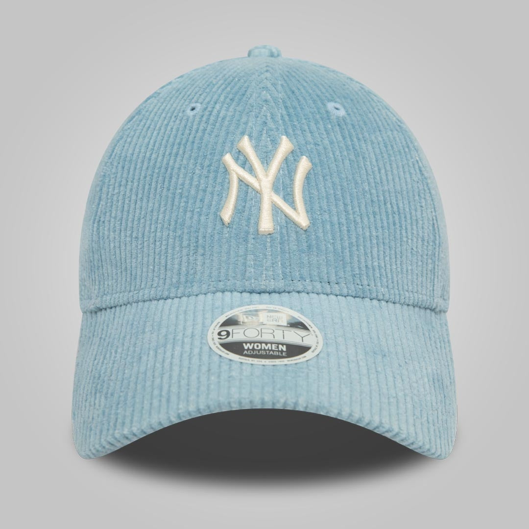 New York Yankees Womens Cord Pastel Blue 9FORTY Adjustable Cap