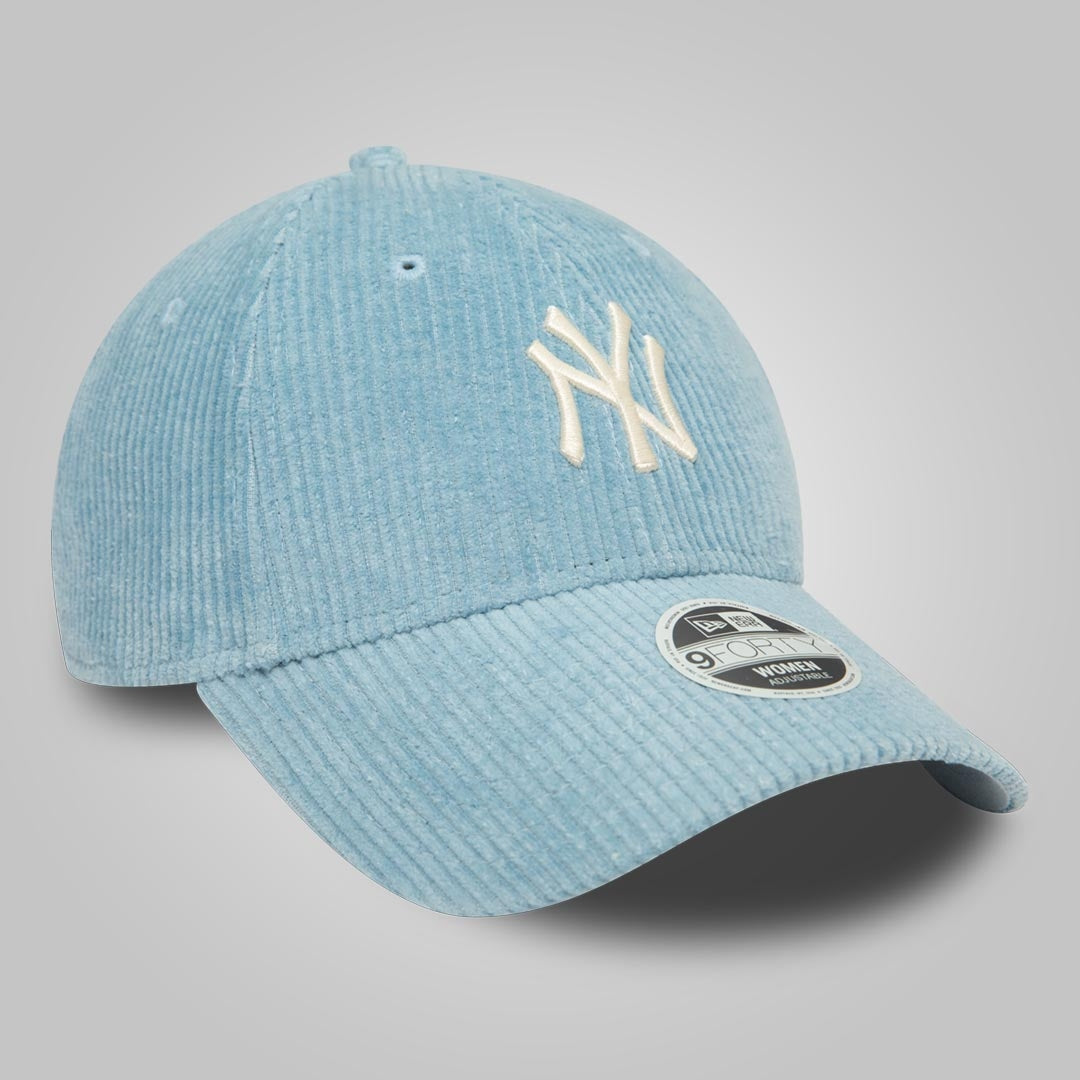 New York Yankees Womens Cord Pastel Blue 9FORTY Adjustable Cap