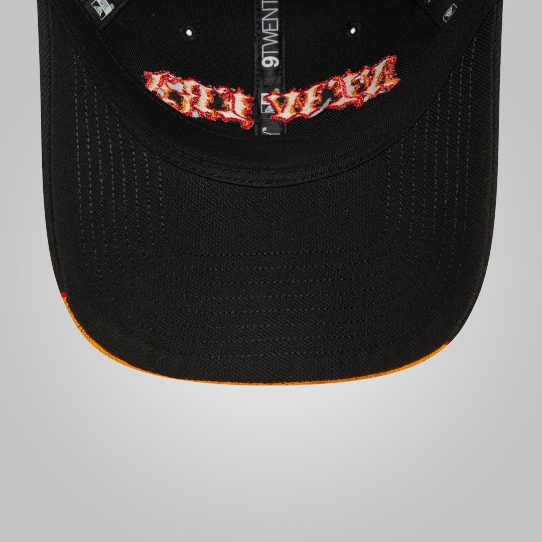 New Era Race Black and Orange Flame 9TWENTY Adjustable Cap