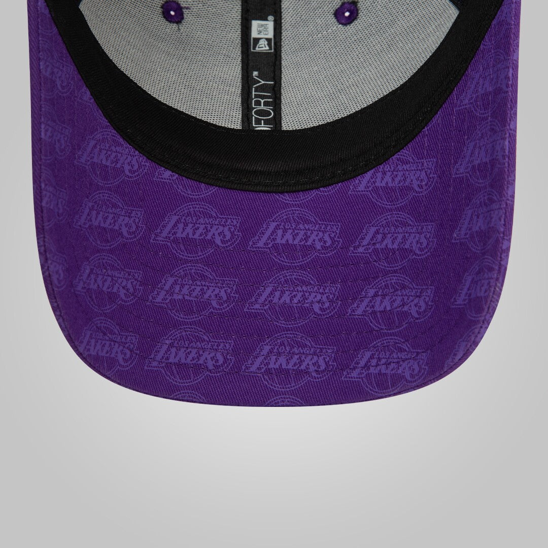 LA Lakers Team Monogram Purple 9FORTY Adjustable Cap