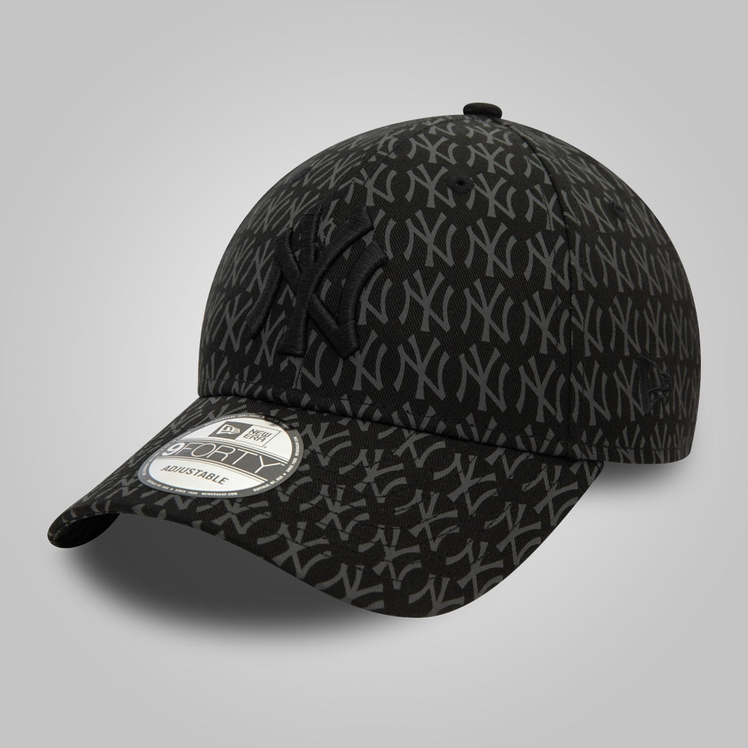 New York Yankees Team Monogram Black 9FORTY Adjustable Cap