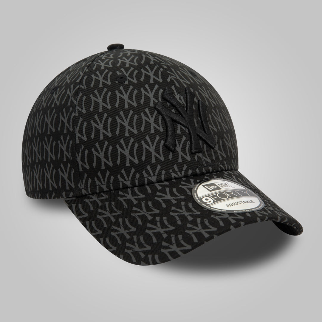 New York Yankees Team Monogram Black 9FORTY Adjustable Cap