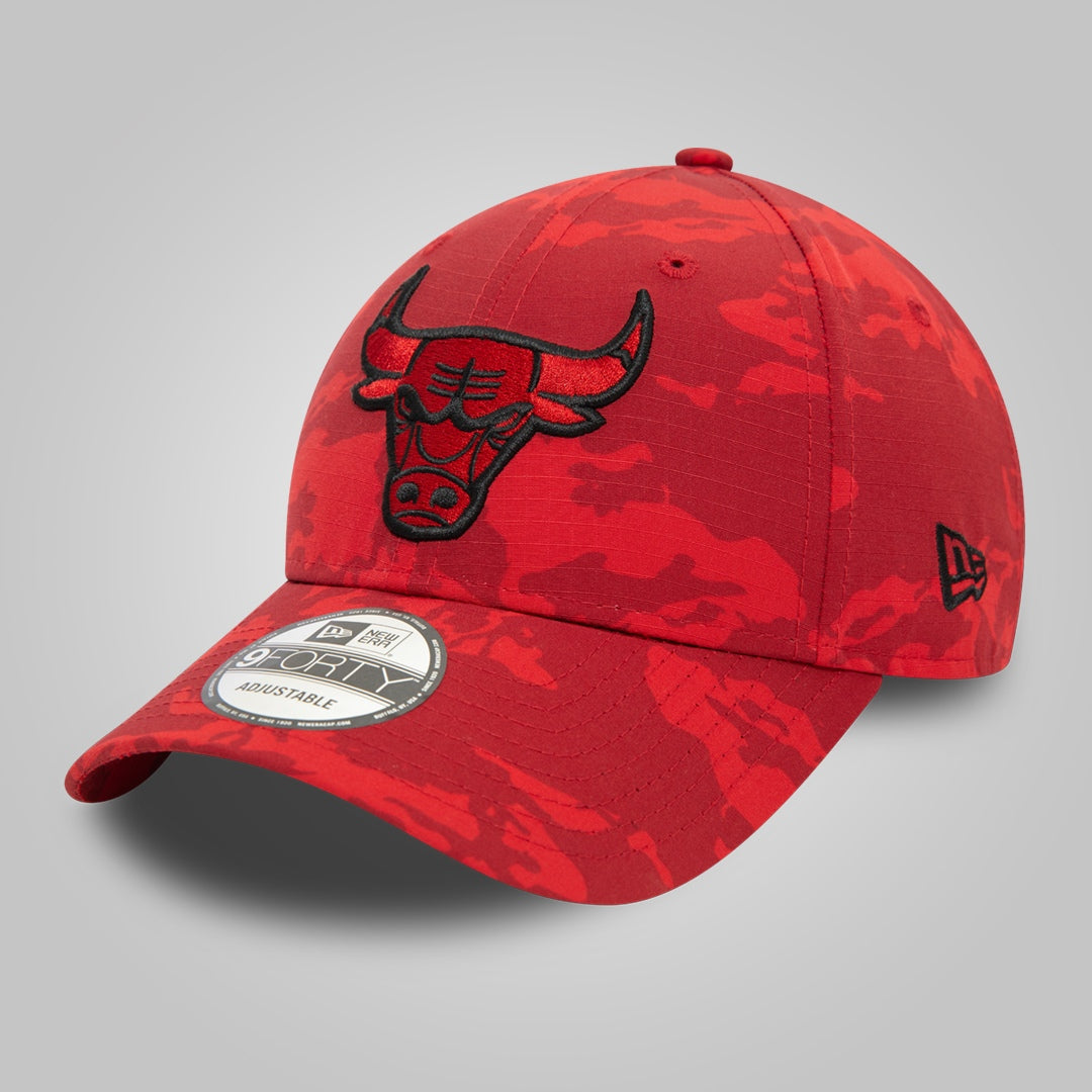 Chicago Bulls Tonal Camo All Over Print Red 9FORTY Adjustable Cap