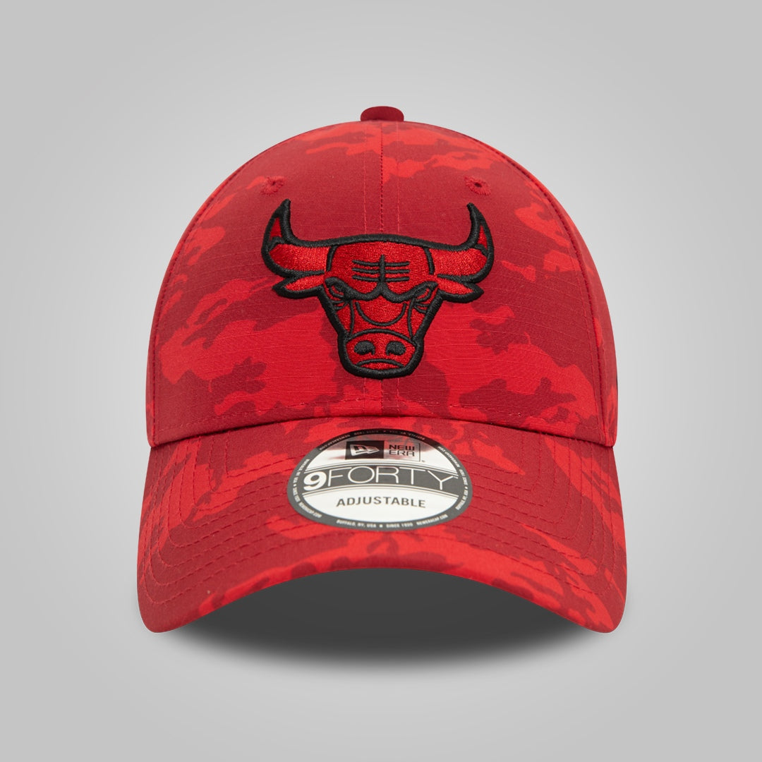 Chicago Bulls Tonal Camo All Over Print Red 9FORTY Adjustable Cap