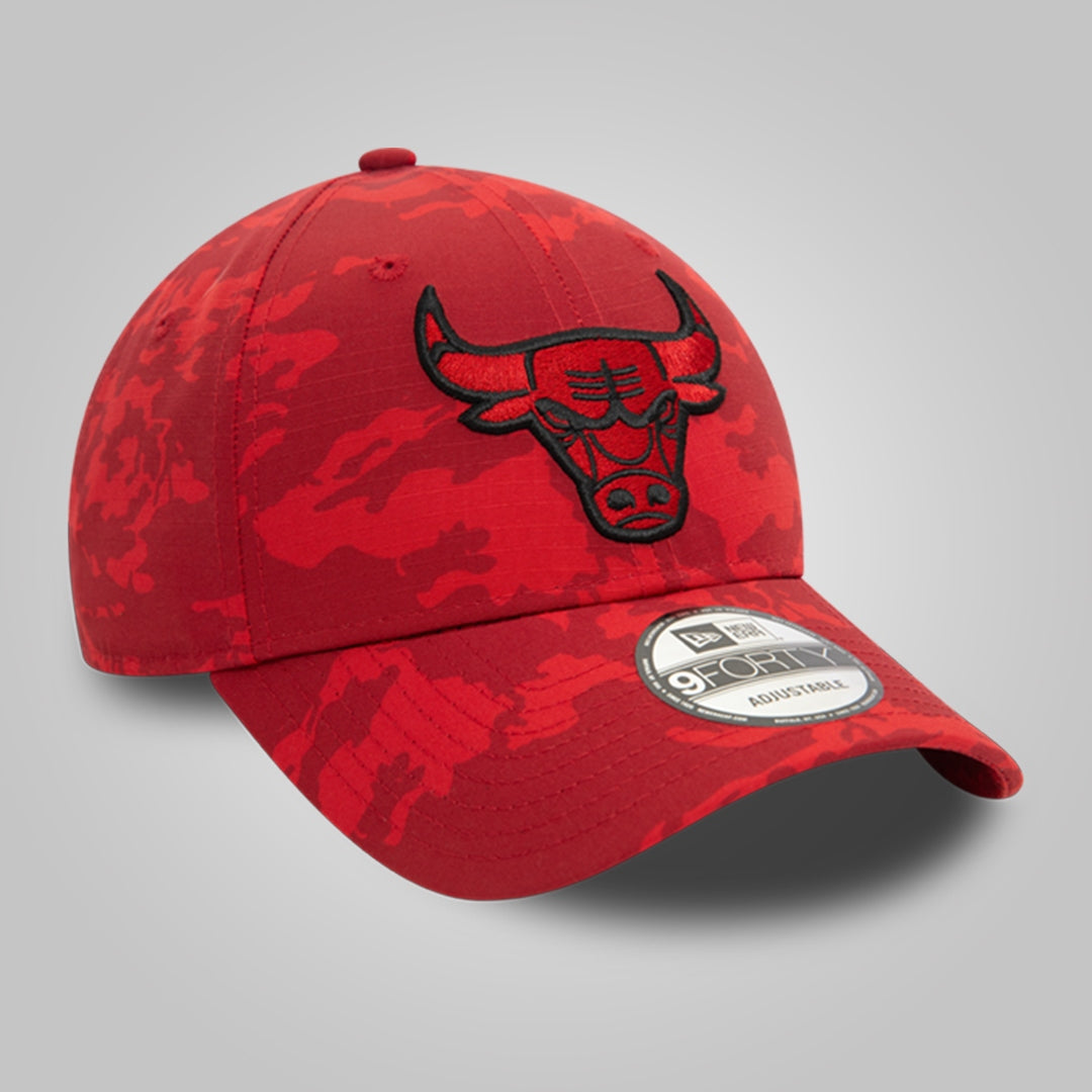 Chicago Bulls Tonal Camo All Over Print Red 9FORTY Adjustable Cap