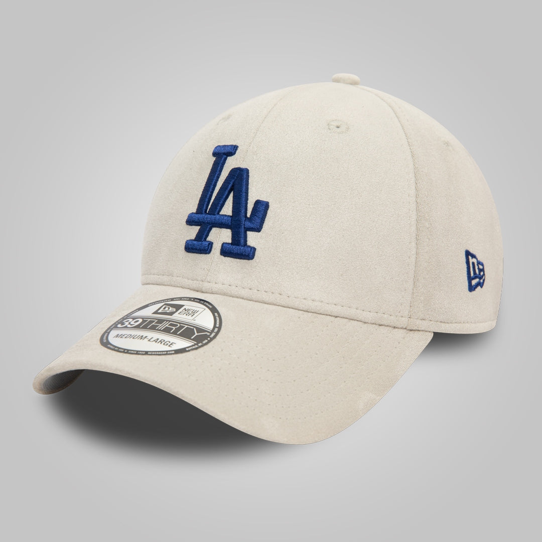 LA Dodgers Faux Suede Stone 39THIRTY Stretch Fit Cap