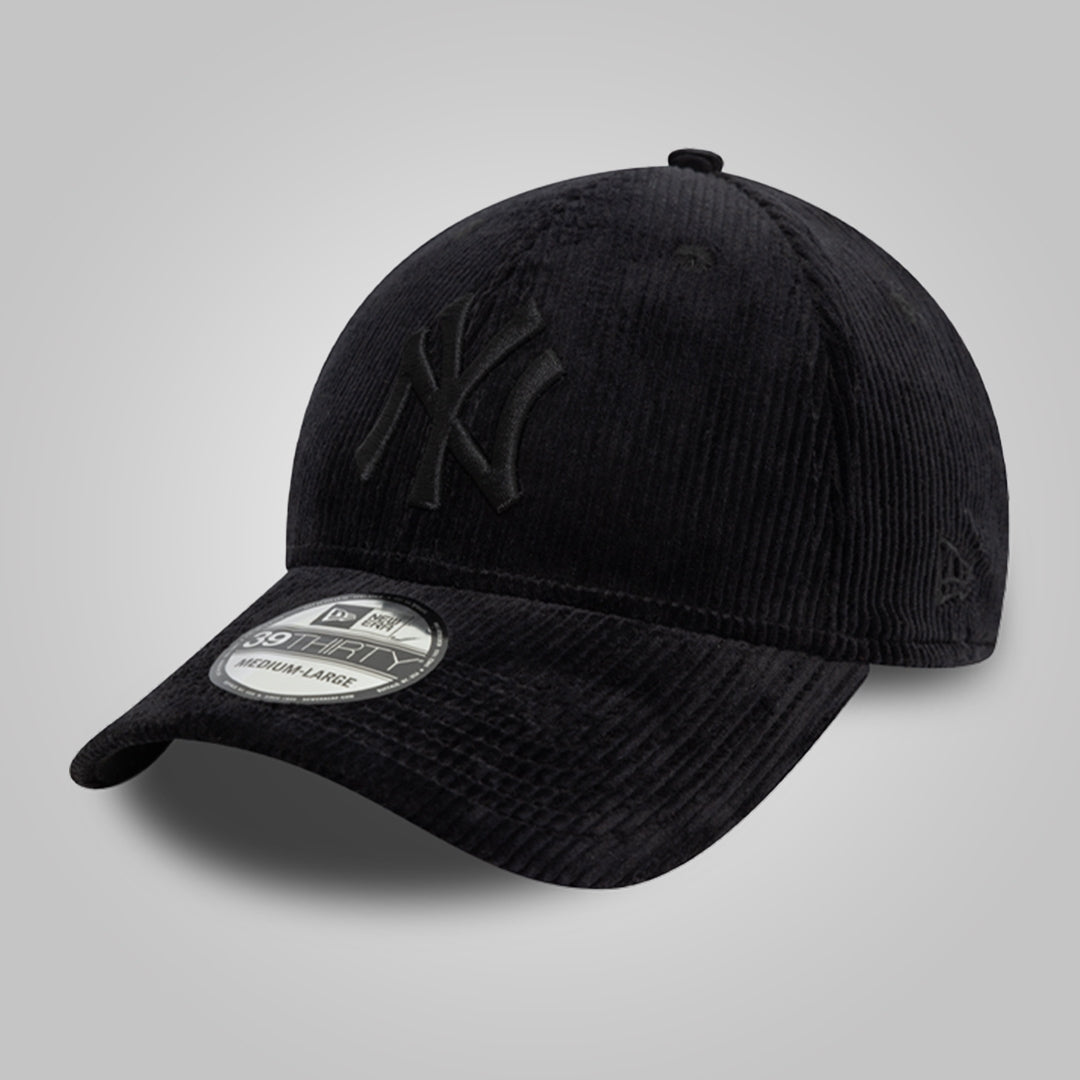 New York Yankees Cord Black 39THIRTY Stretch Fit Cap