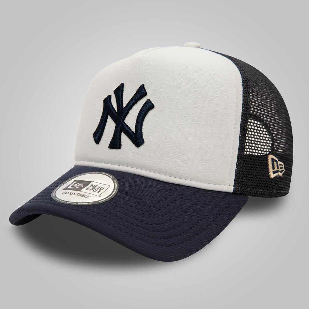 New York Yankees World Series Navy 9FORTY E-Frame Adjustable Trucker Cap