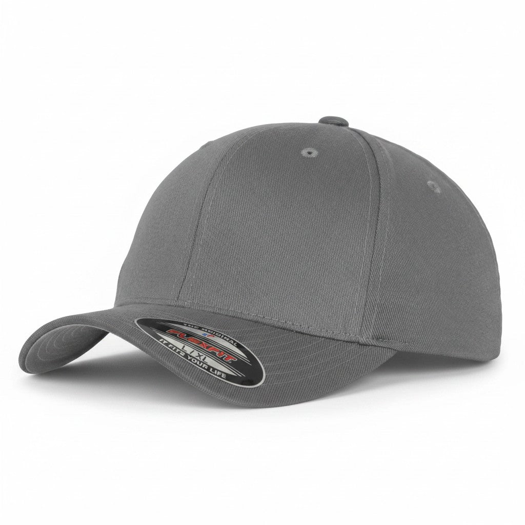Flexfit: Grey Wooly Combed Stretch Fit Cap