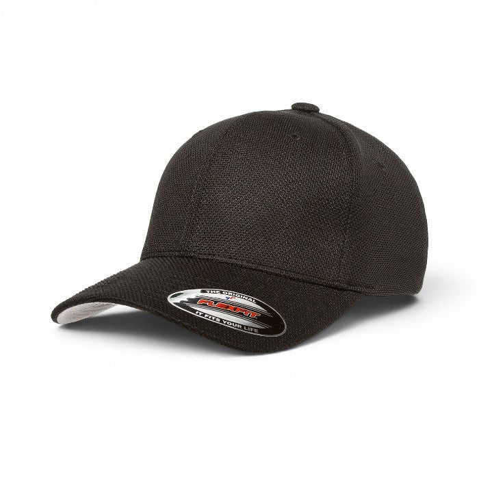 Flexfit: Black Cool & Pique Mesh Stretch Fit Cap