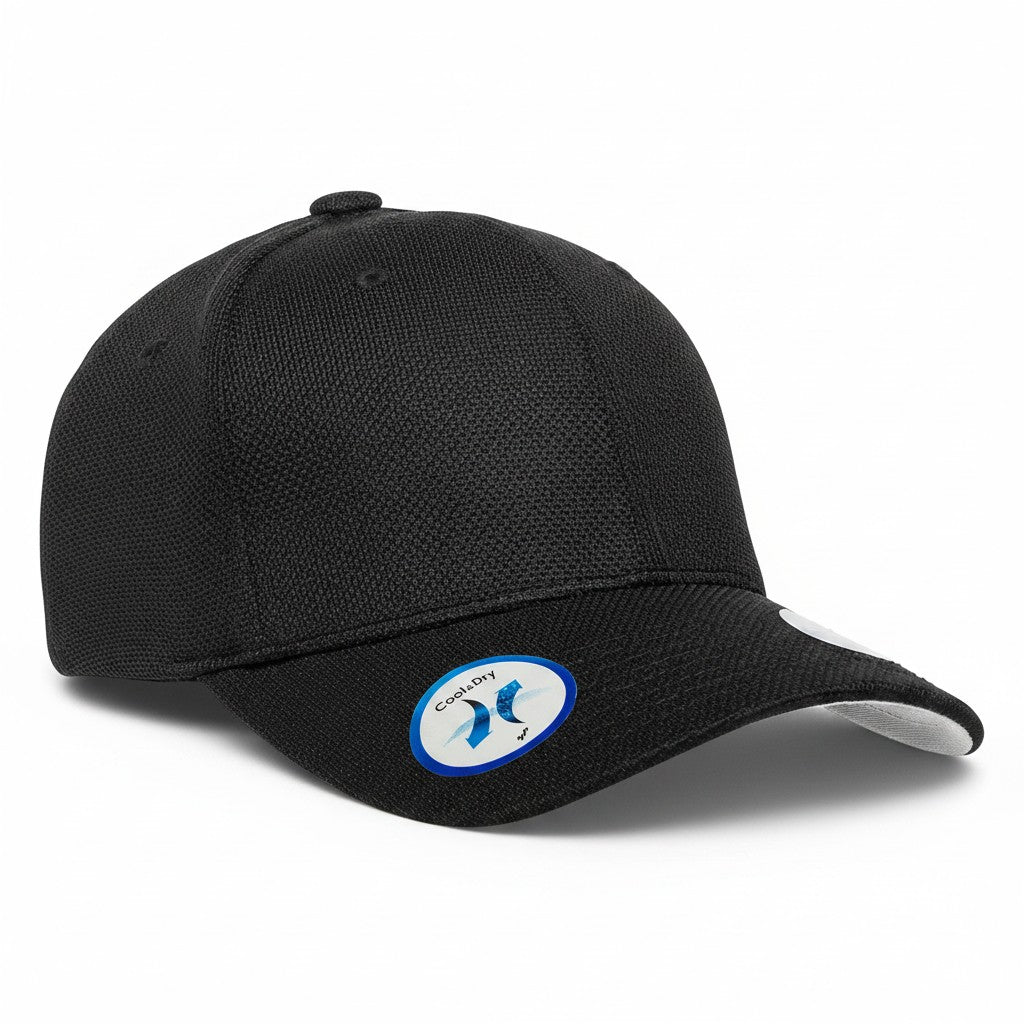 Flexfit: Black Cool & Pique Mesh Stretch Fit Cap