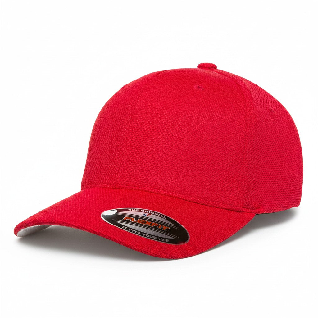 Flexfit: Red Cool & Pique Mesh Stretch Fit Cap