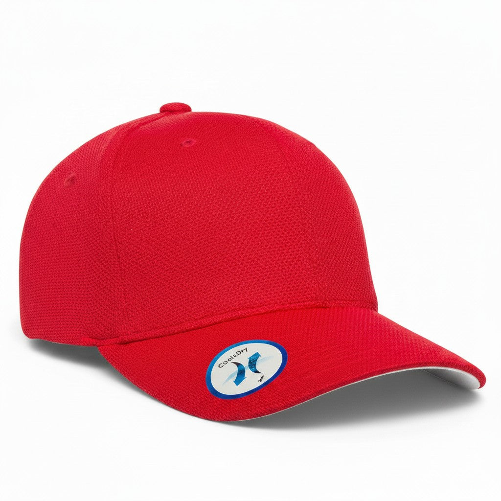 Flexfit: Red Cool & Pique Mesh Stretch Fit Cap