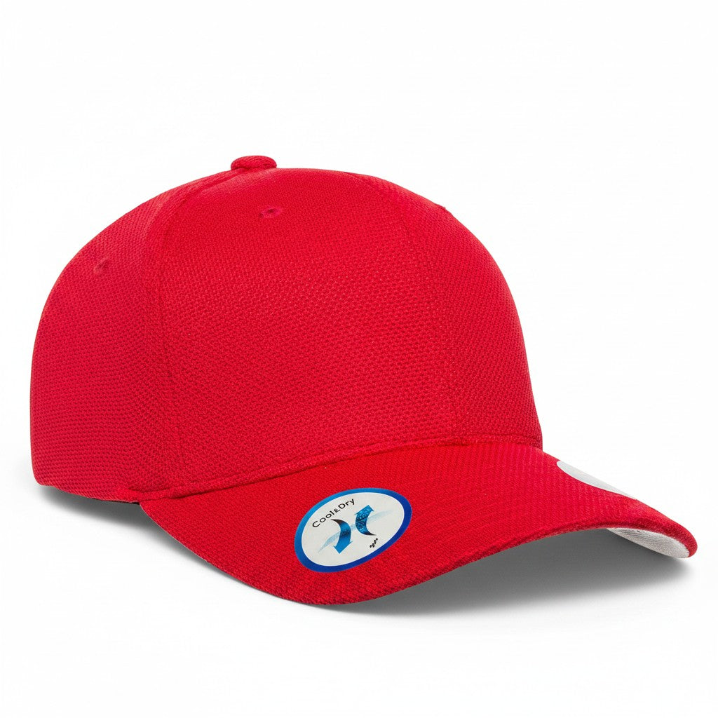 Flexfit: Red Cool & Pique Mesh Stretch Fit Cap