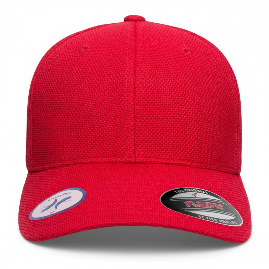 Flexfit: Red Cool & Pique Mesh Stretch Fit Cap