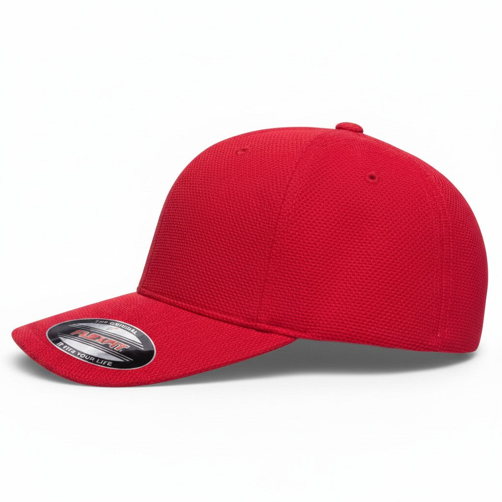 Flexfit: Red Cool & Pique Mesh Stretch Fit Cap
