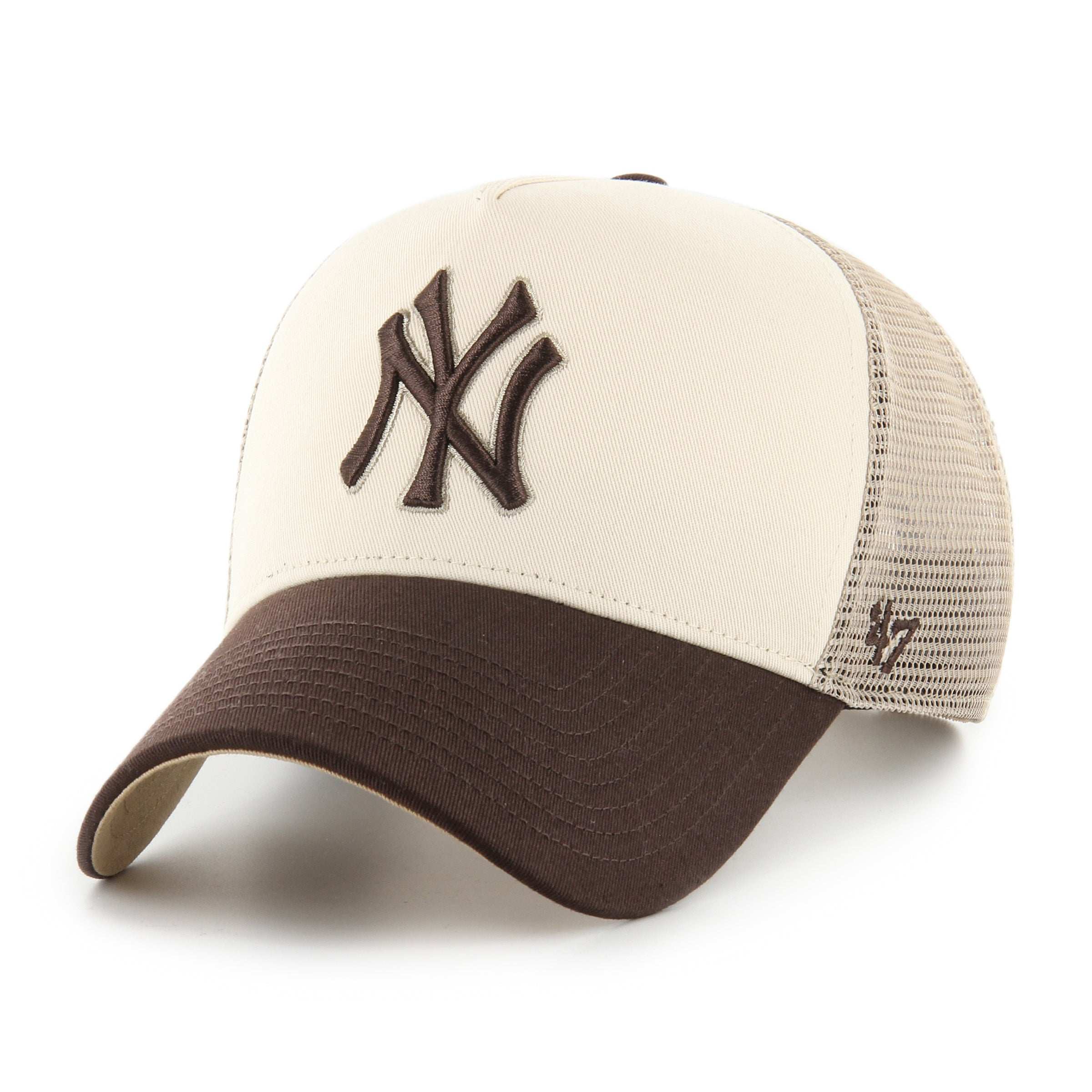 New York Yankees Ballpark Mesh TT '47 OFFSIDE DT Beige Cap