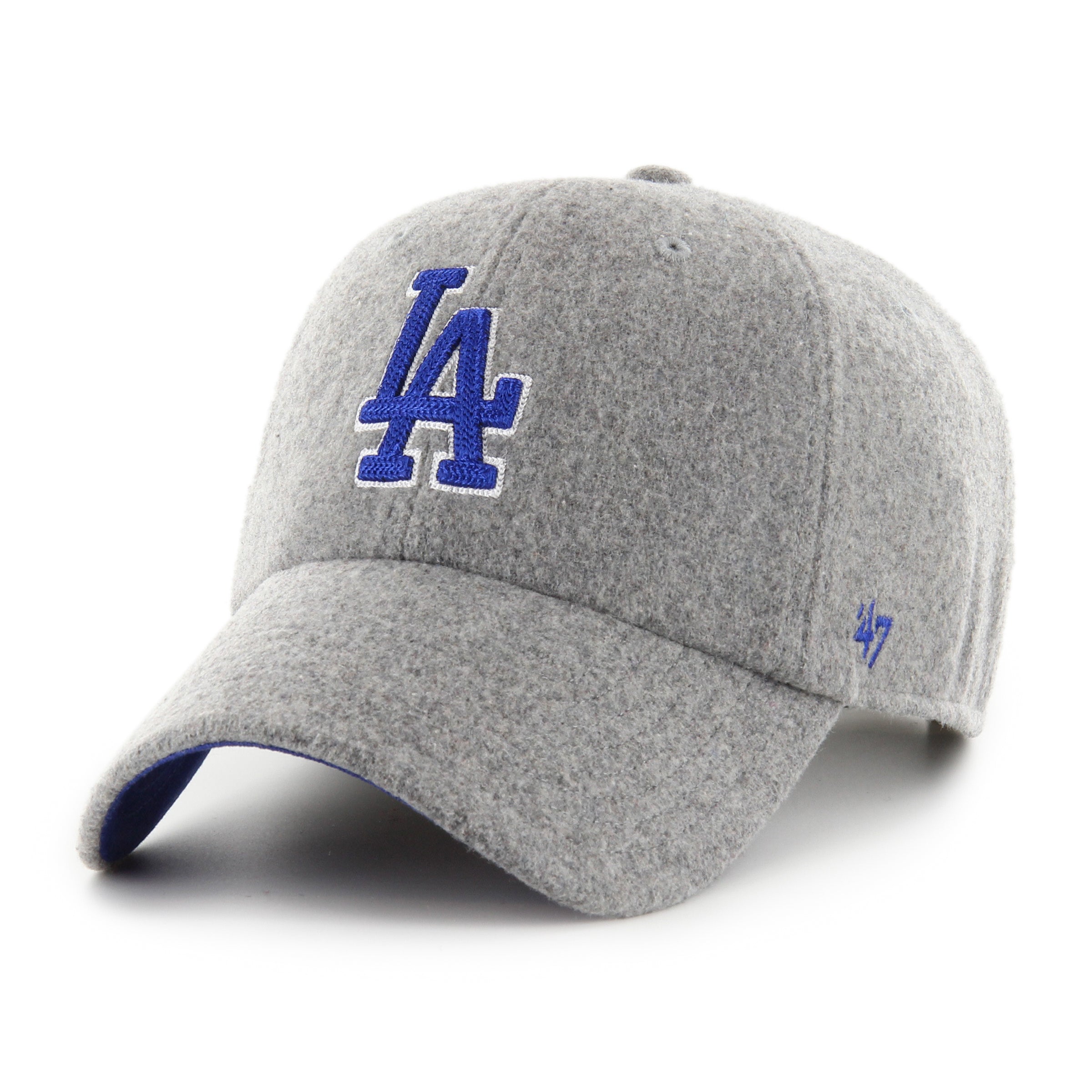 Los Angeles Dodgers Chain Stitch '47 CLEAN UP Grey Cap