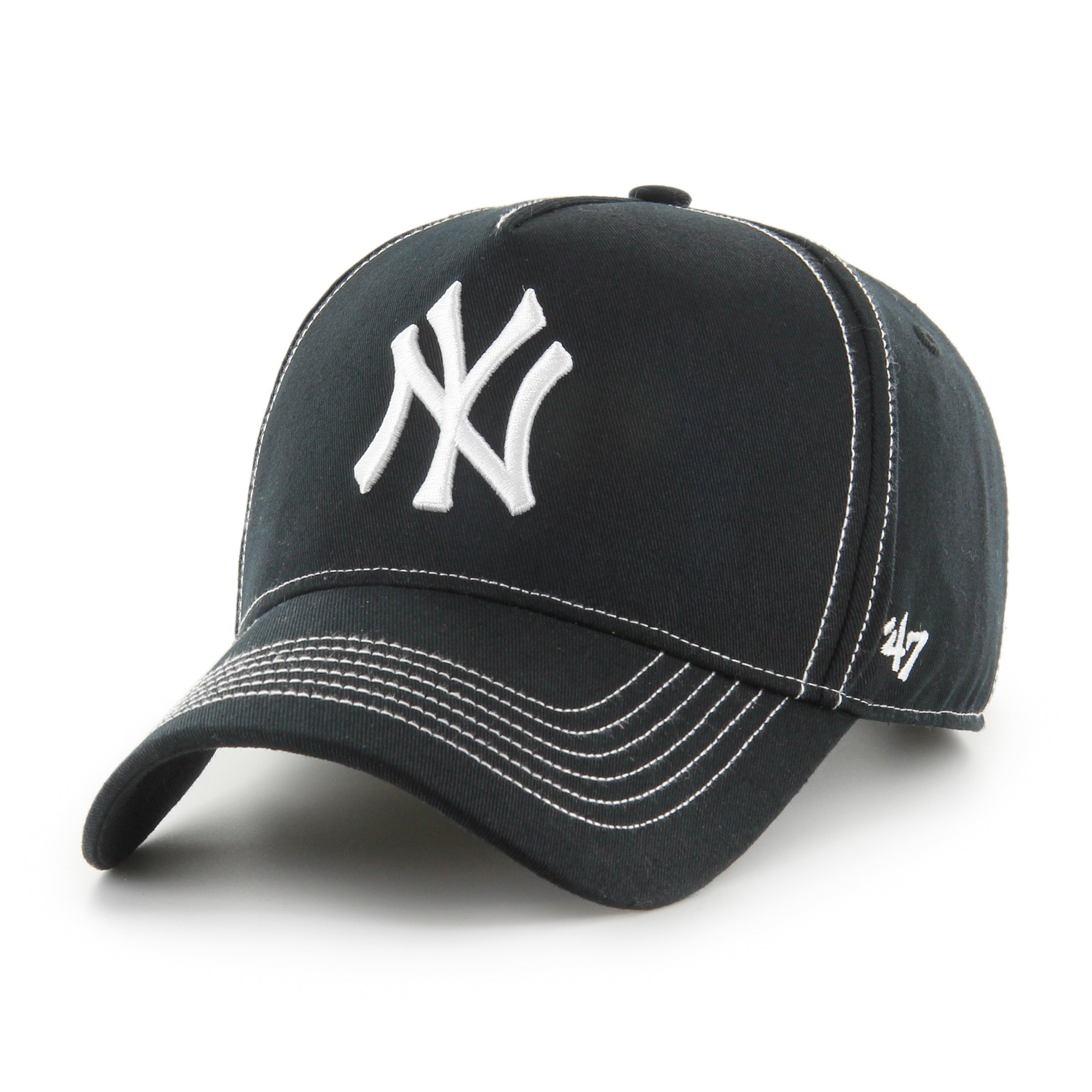 New York Yankees Contrast Stitch ’47 MVP DT Black Cap