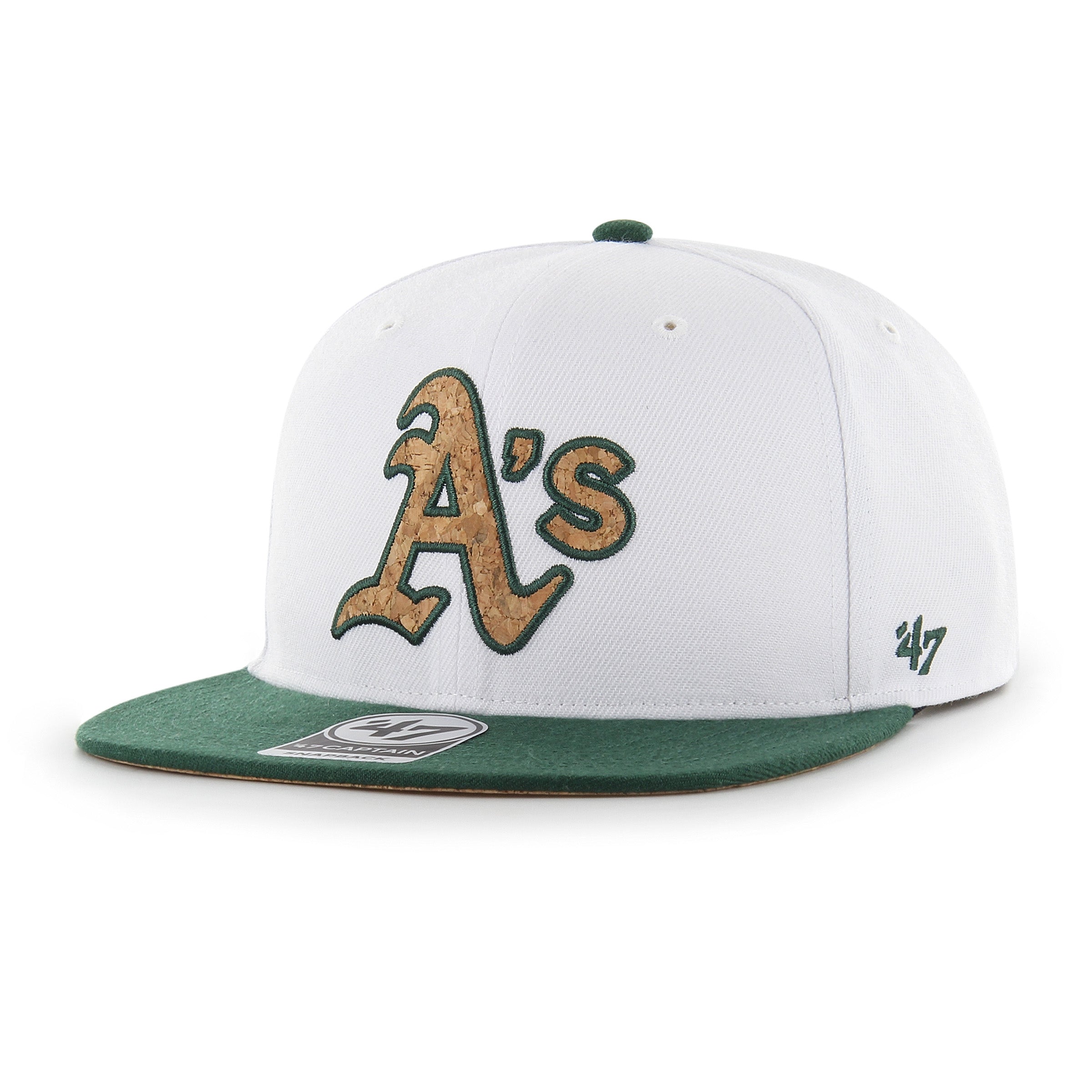 Oakland Athletics Corkscrew 47 CAPTAIN White Cap