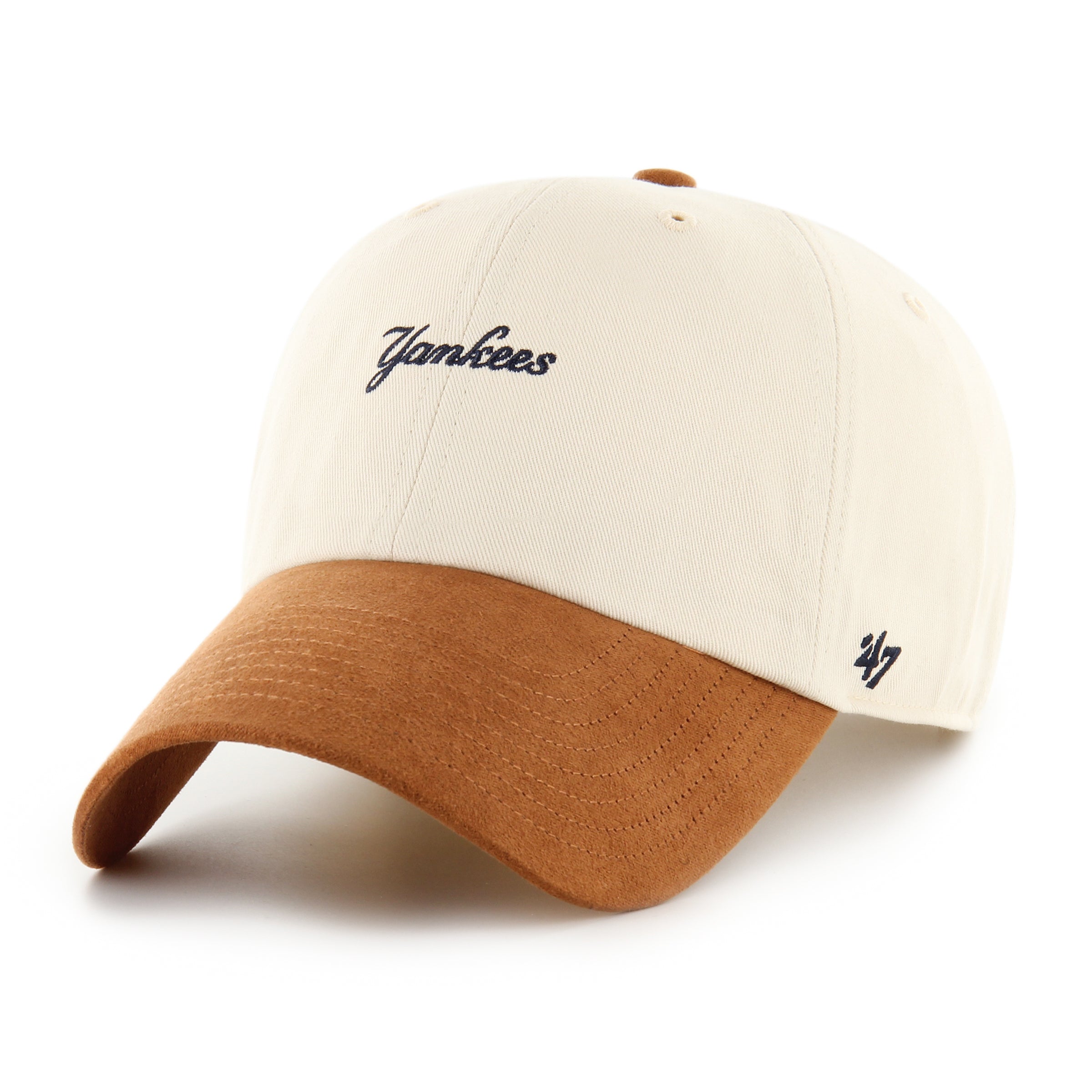 New York Yankees Mini Script Suede Visor ’47 CLEAN UP