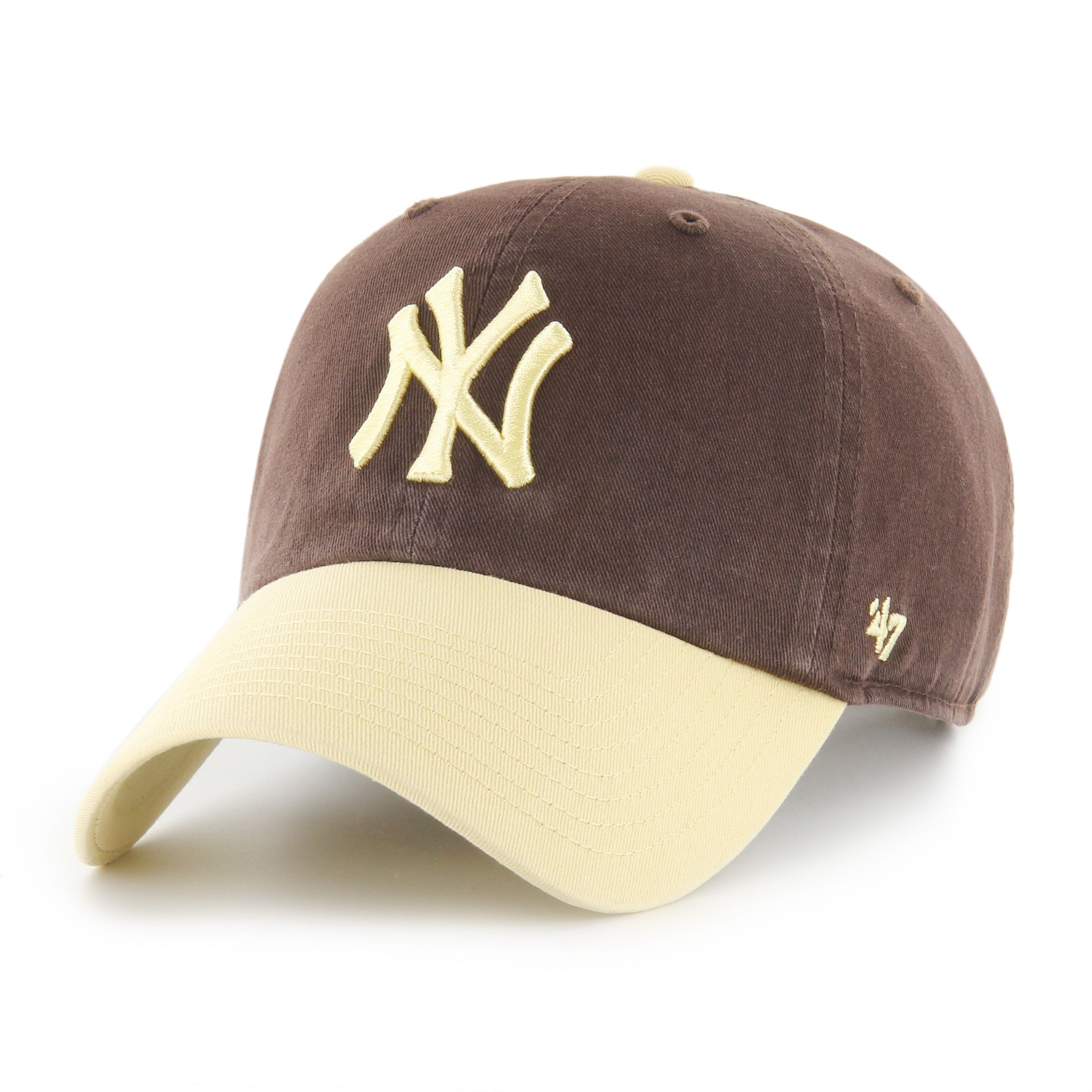 New York Yankees Two Tone ’47 CLEAN UP Brown Cap