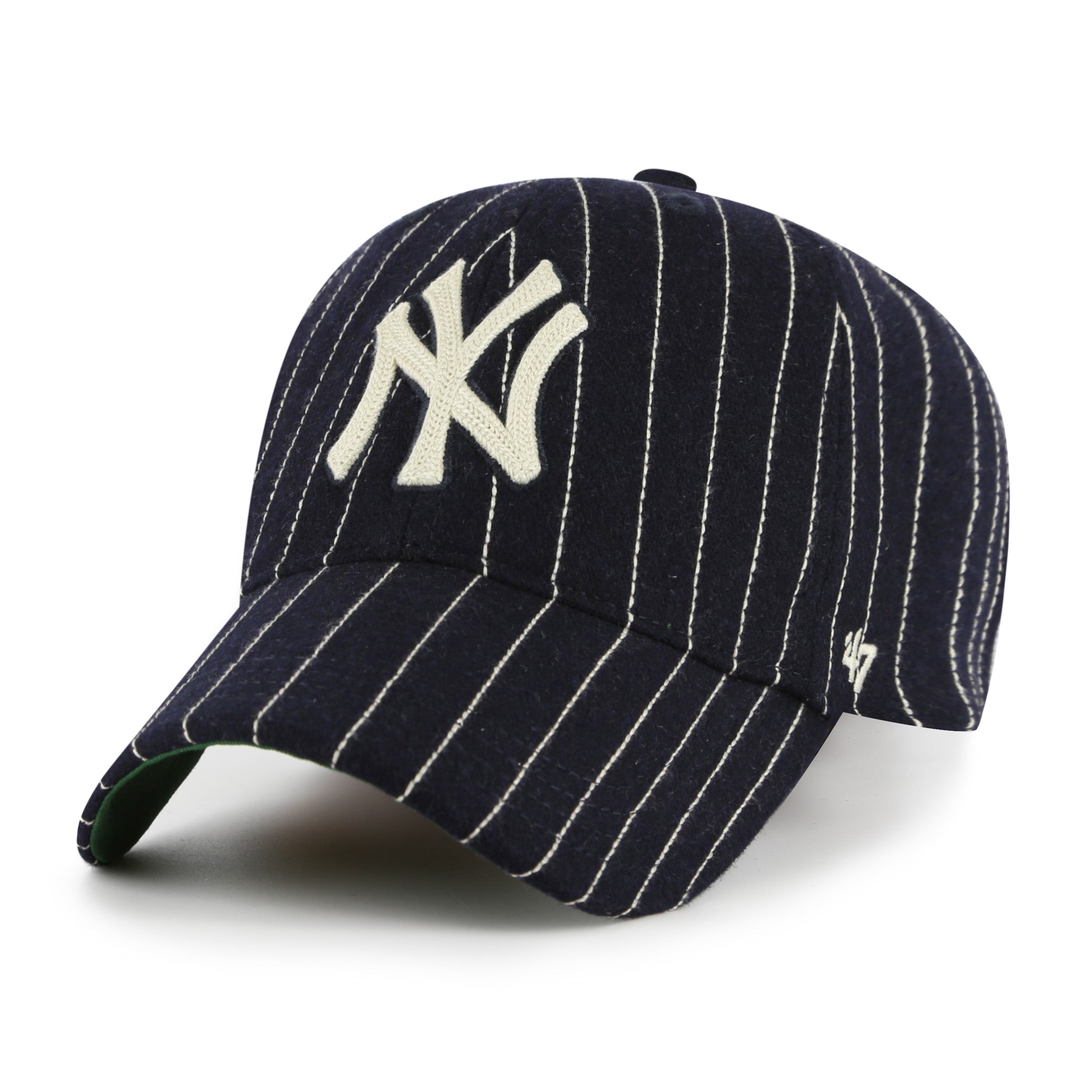 New York Yankees Wool Pinstripe ’47 CLEAN UP Navy Cap