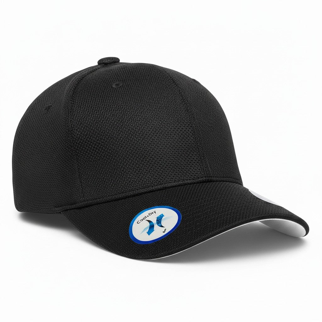 Flexfit: Black Cool & Pique Mesh Stretch Fit Cap