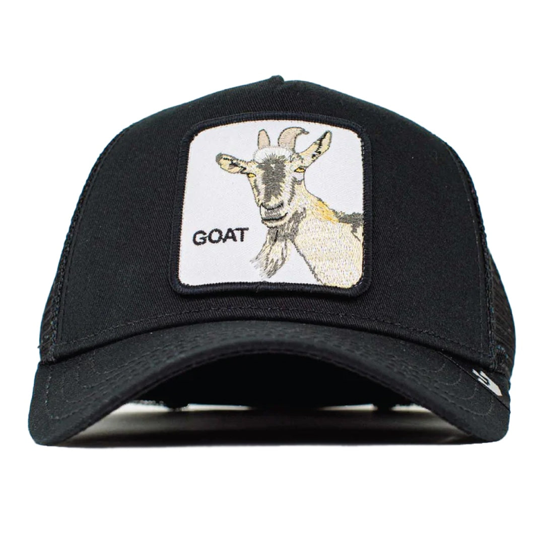 Goat Beard Black Trucker Cap