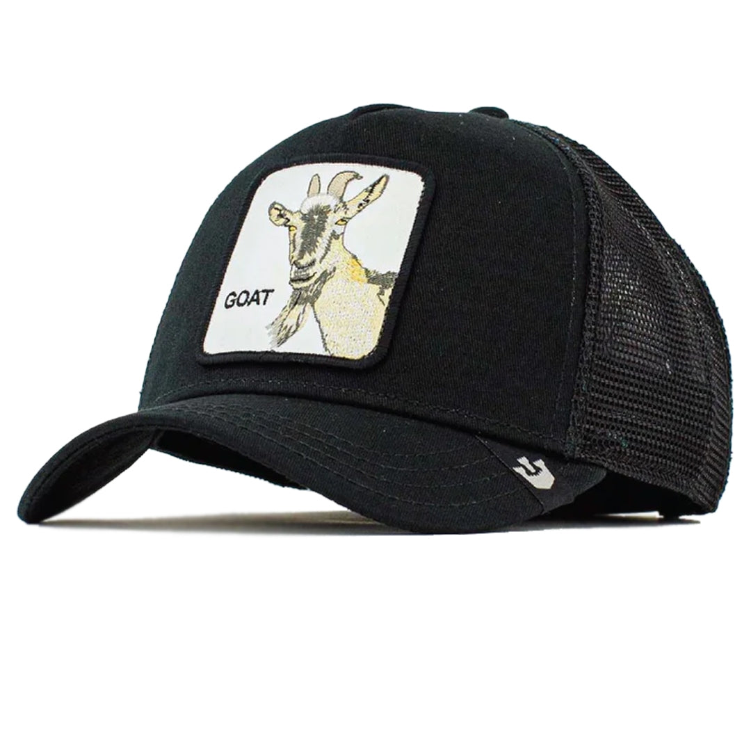 Goat Beard Black Trucker Cap