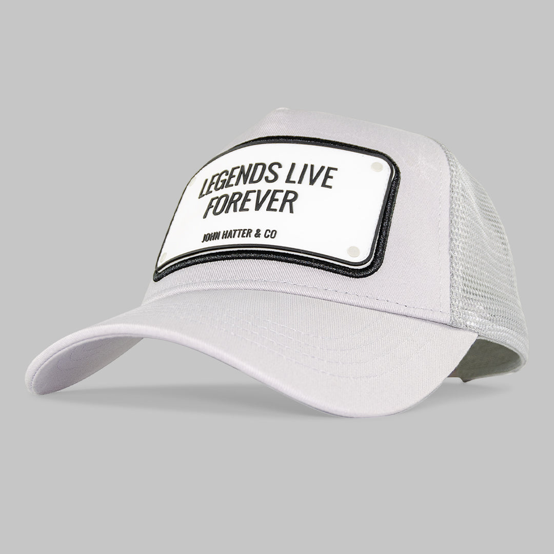 Legends Live Forever White Trucker Cap