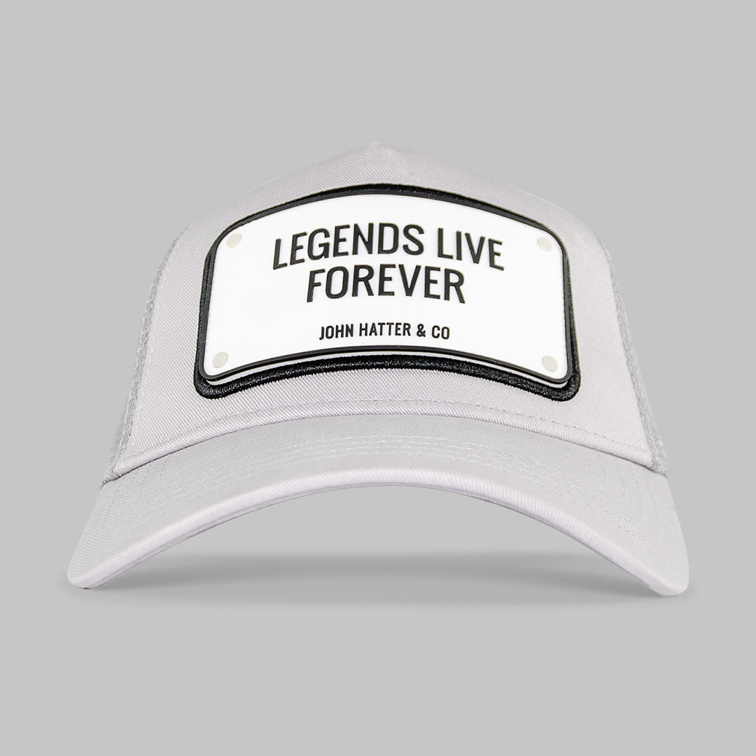 Legends Live Forever White Trucker Cap